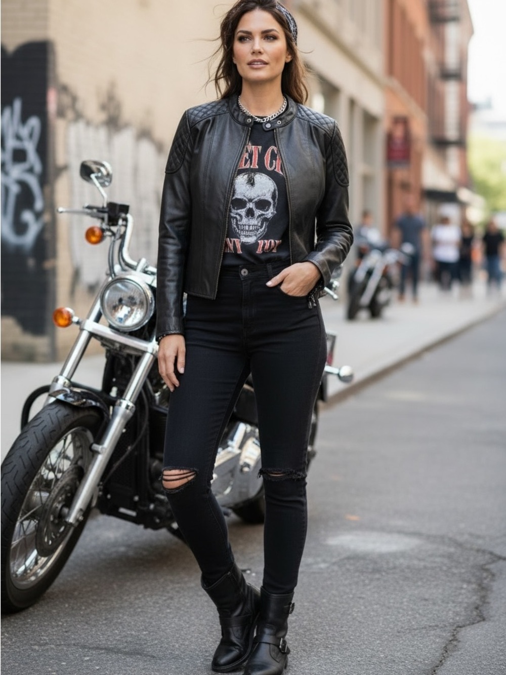 Harley Davidson moto lambskin Leather Jacket Black XXL NEW - Picture 2 of 14